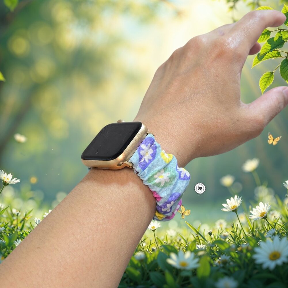 Easter Egg Scrunchie Watch Band for Apple Watch, Fitbit, Samsung, Garmin